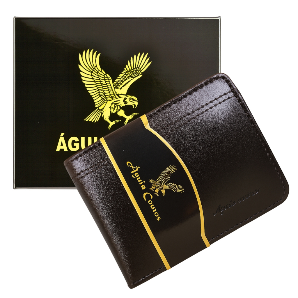 Carteira Masculina de Couro Legítimo Preto Águia Couro Presente Para Homem em Oferta na Shopee