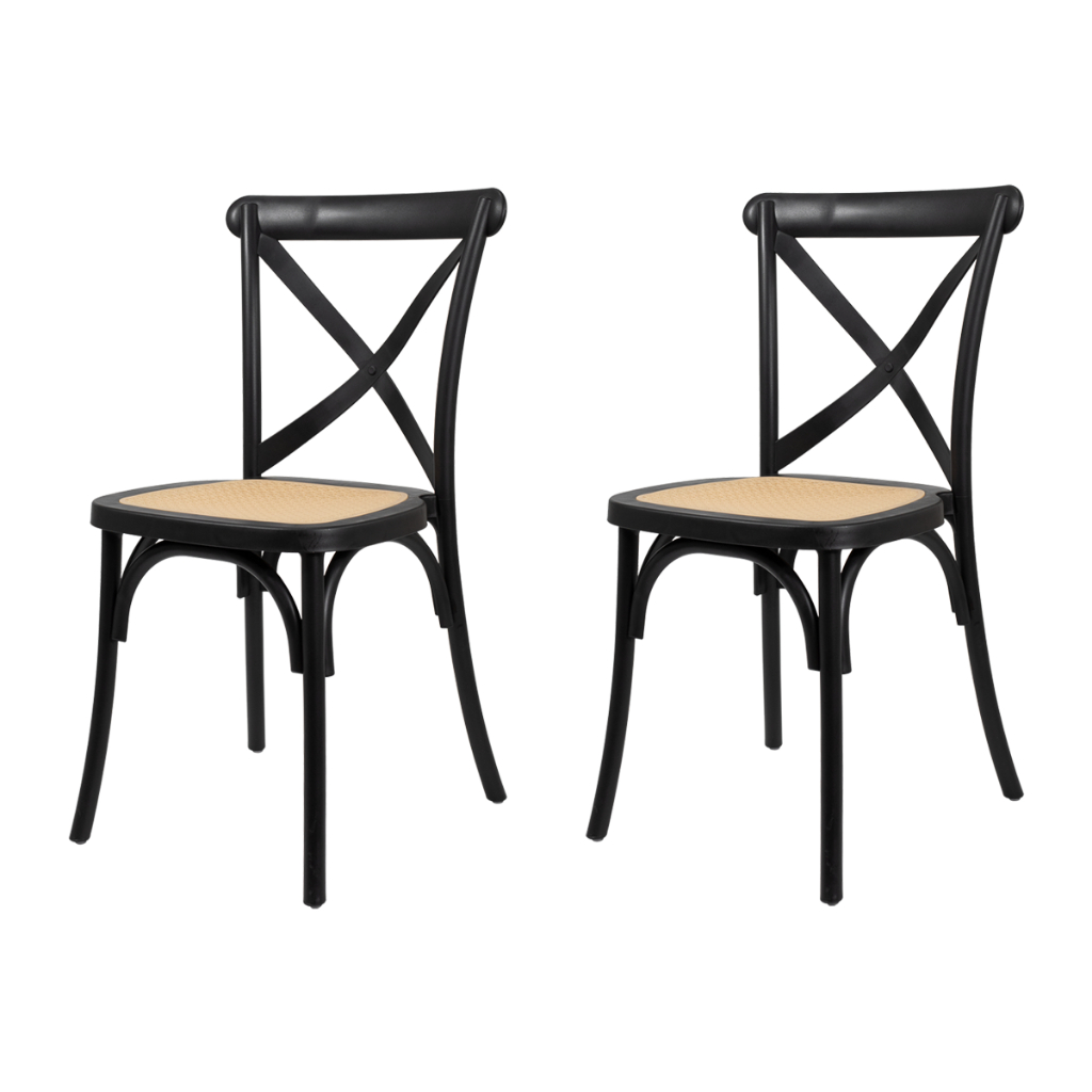 Conjunto 2 Cadeiras Katrina Rattan Cozinha Jantar La Mobilia em Oferta na Shopee
