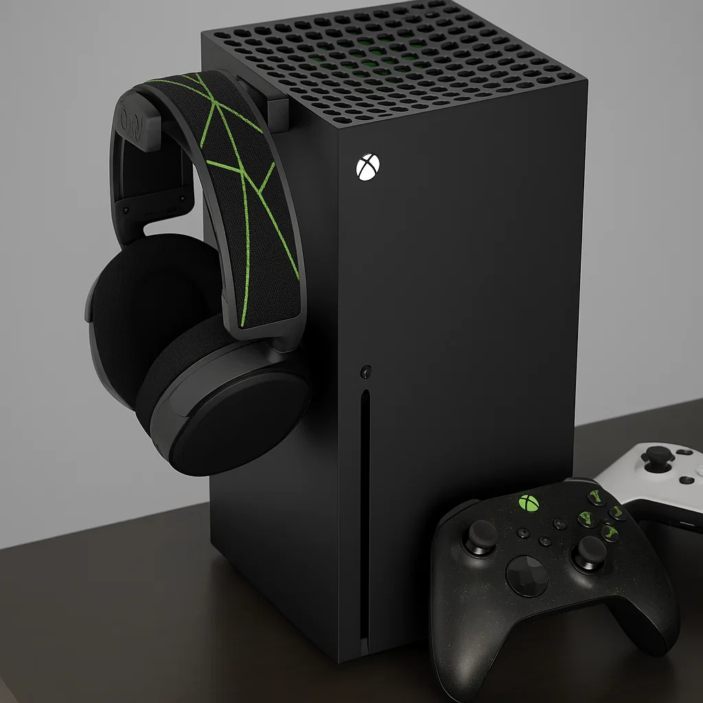 Apoiador Fone Ouvido Xbox Series X Videogame Console Games Suporte Organizador Gamer Prático Funcional Acessórios