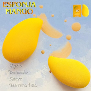 Conjunto 1/3/6 Esponja de maquiagem ultra macia e delicada em formato de manga em Oferta na Shopee