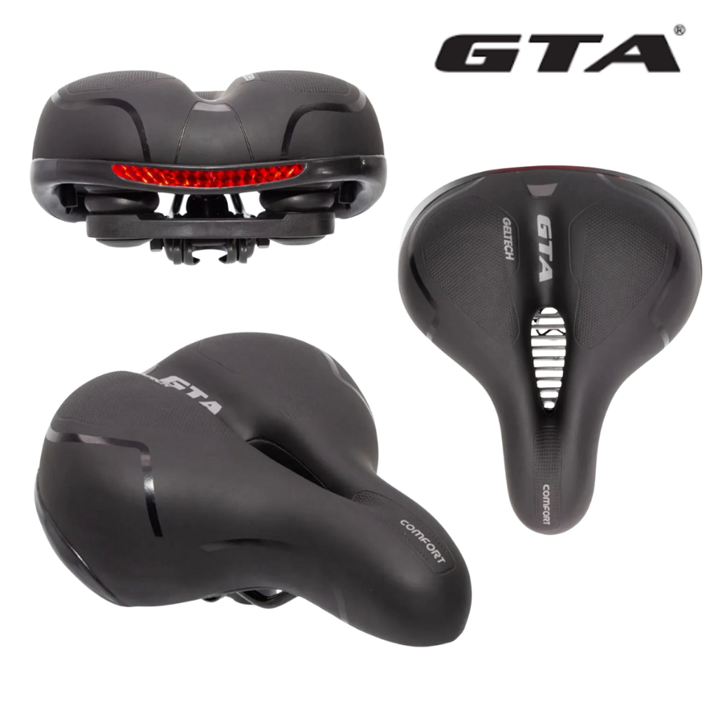 Banco Bike Bicicleta Selim Gta Comfortável Gel Tech Refletor Molas Confortável Mtb