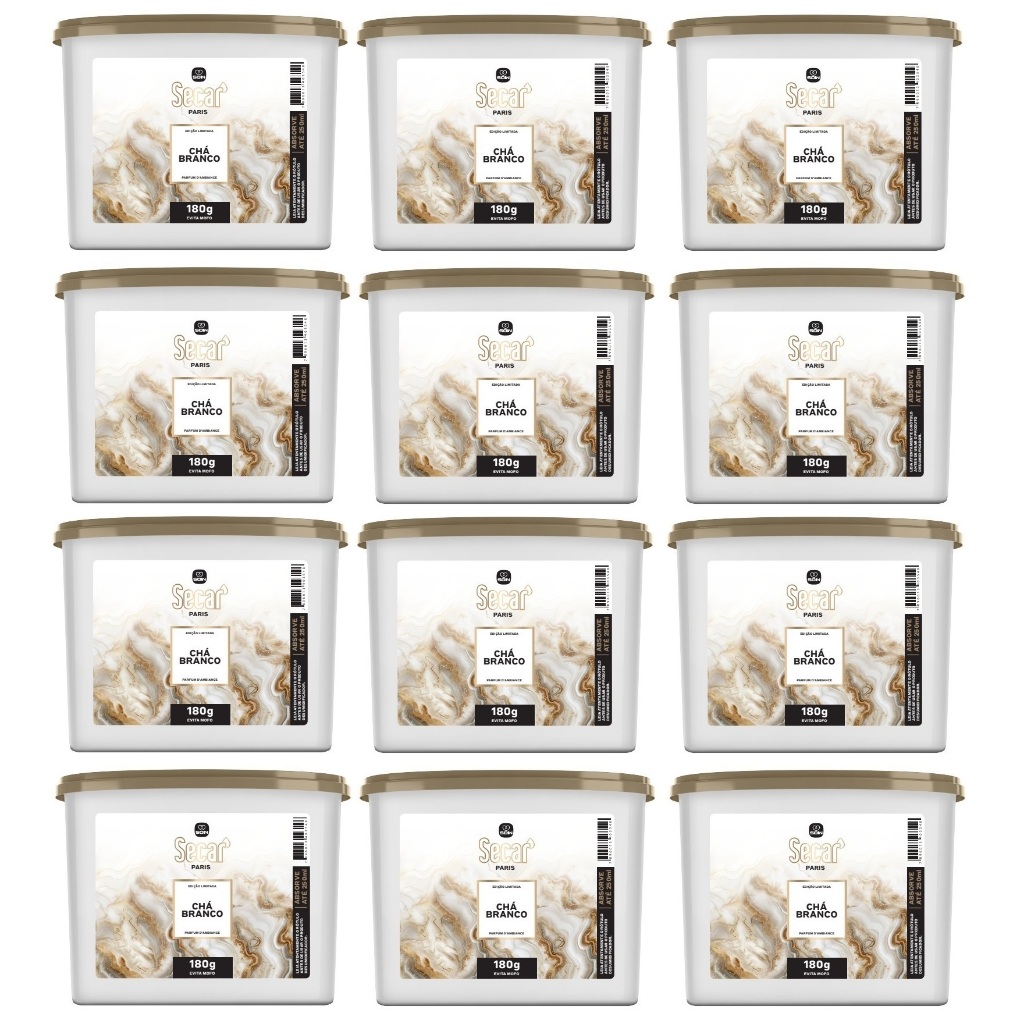 12un Novo Anti Mofo Secar Chá Branco 180g - Evita Mofo Armário Gaveta Aromatico Casa Lar