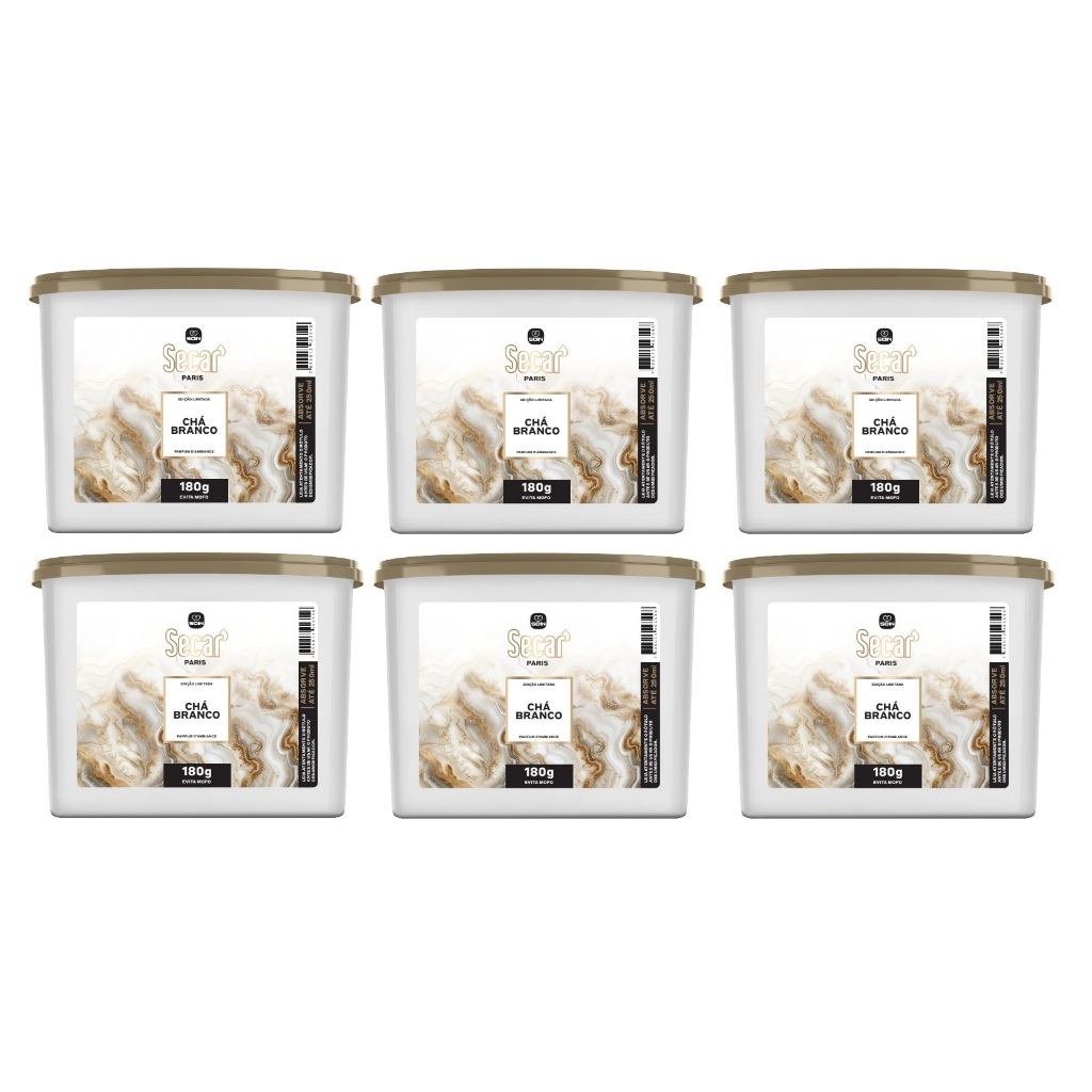 6un Novo Anti Mofo Secar Chá Branco 180g - Evita Mofo Armário Gaveta Aromatico Casa Lar