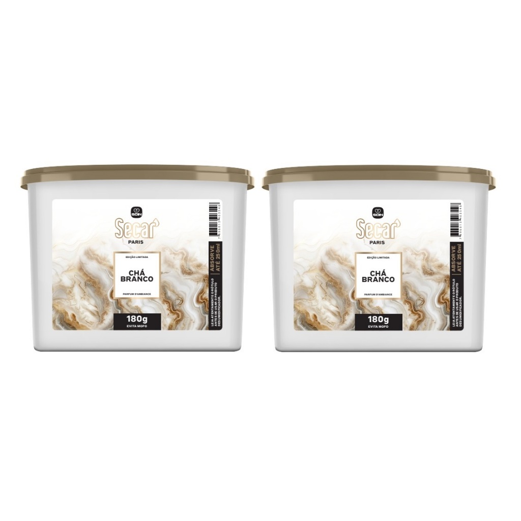 2un Novo Anti Mofo Secar Chá Branco 180g - Evita Mofo Armário Gaveta Aromatico Casa Lar