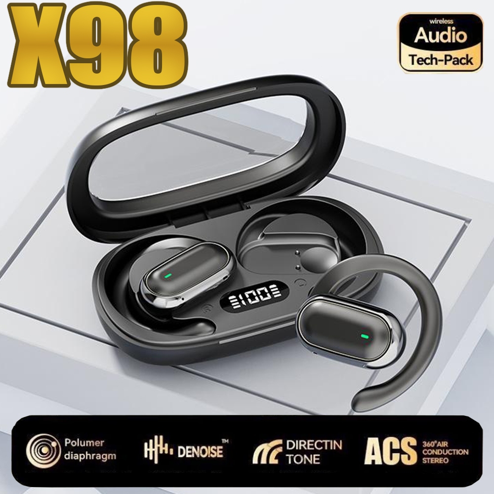 2026 X98 Fones de ouvido sem fio Bluetooth Fones de ouvido esportivos abertos Fones de ouvido para