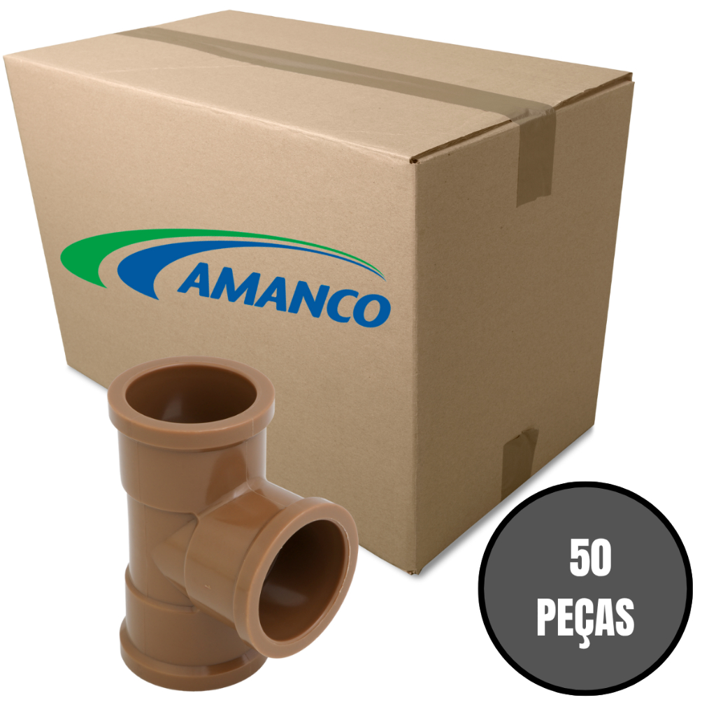 Kit Te 25mm Soldável Amanco 50 Peças