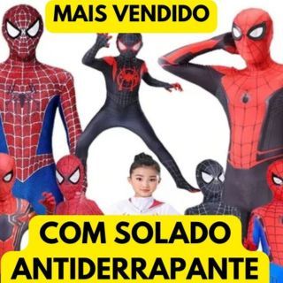 Fantasia homem aranha infantil ou adulto SOLADO ANTIDERRAPANTE E FRETE MAIS RÁPIDO SOU DA CAPITAL em Oferta na Shopee