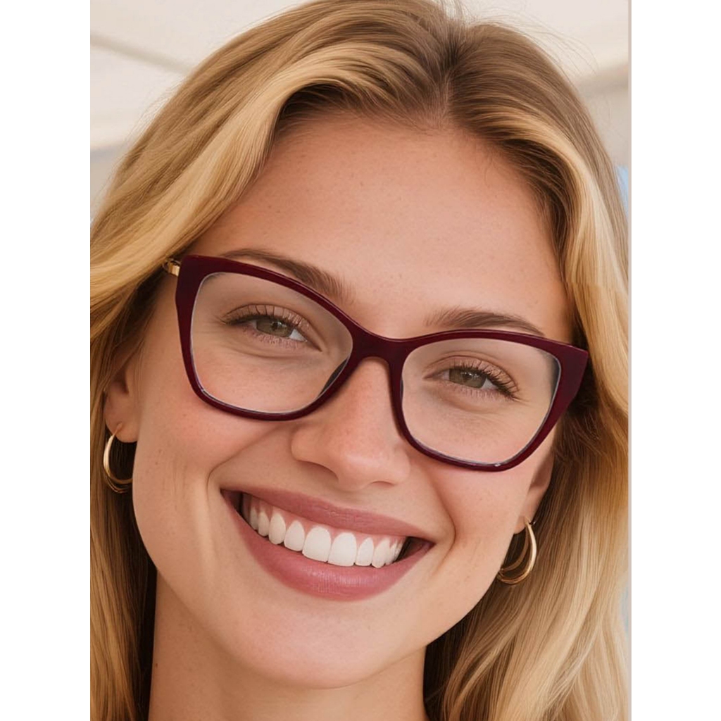 MELINDA MODA Armação Grange Para Óculos De Grau Feminino  NYLON Estilo Classico Combinação De Cores 9201 em Oferta na Shopee