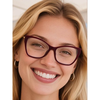 MELINDA MODA Armação Grange Para Óculos De Grau Feminino  NYLON Estilo Classico Combinação De Cores 9201 em Oferta na Shopee