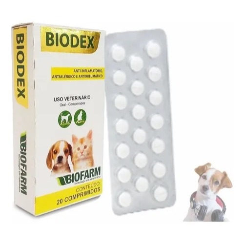 Kit 2 Biodex Anti-inflamatório E Antialérgico 20 Comprimidos (cartela e bula)