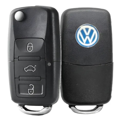 Chave Canivete Volkswagen Crossfox Gol G4 G5 Polo Up Golf Fox Gol 3 Botões Capa Carcaça