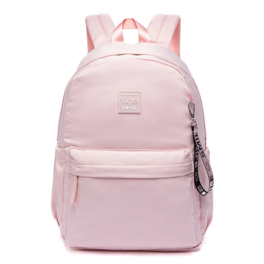 Mochila Yupe Escolar Feminina Juvenil Rosa Reforçada