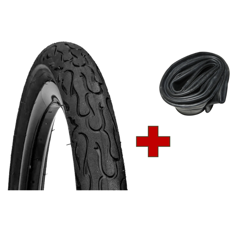 Kit Pneu Pneu De Bicicleta 20 X 2.125 Super Power Slick Balão + Camara aro 20