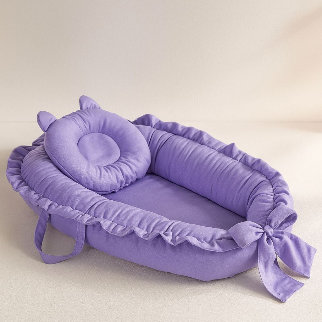 Ninho Redutor de Berço Para Bebê com Travesseiro Anatômico Menino Menina Diversas Cores em Oferta na Shopee