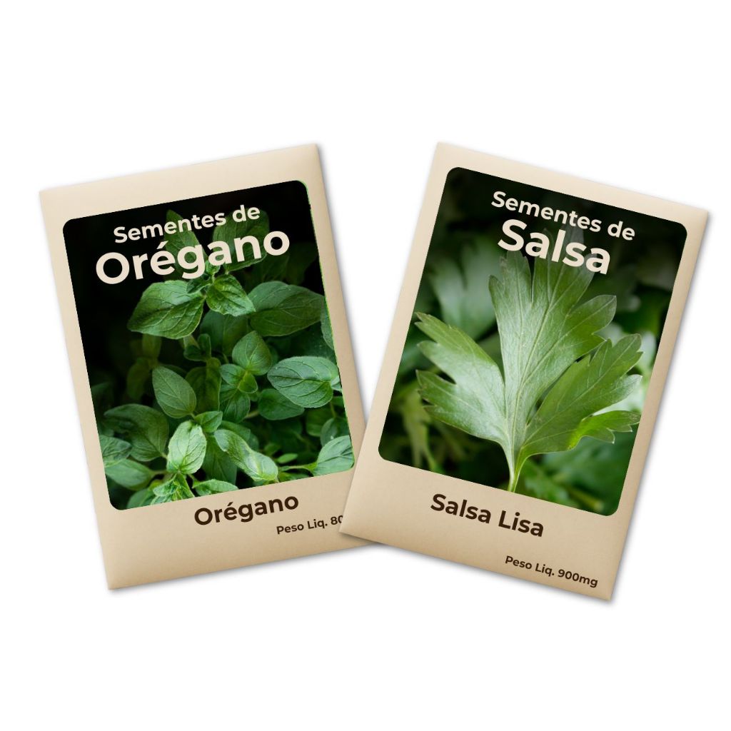 Sementes Orégano-Salsa Plante o Ano Todo Cultivo Fácil e Produtivo -Kit 2 Pct