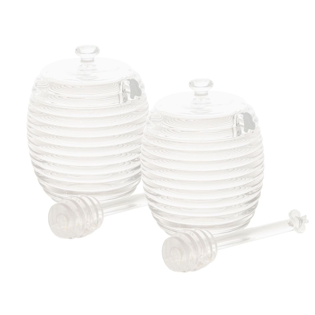 Meleira Pote Porta Mel De Cristal Vidro com Dosador Colméia 7,8x11cm - 210ml Lyor em Oferta na Shopee