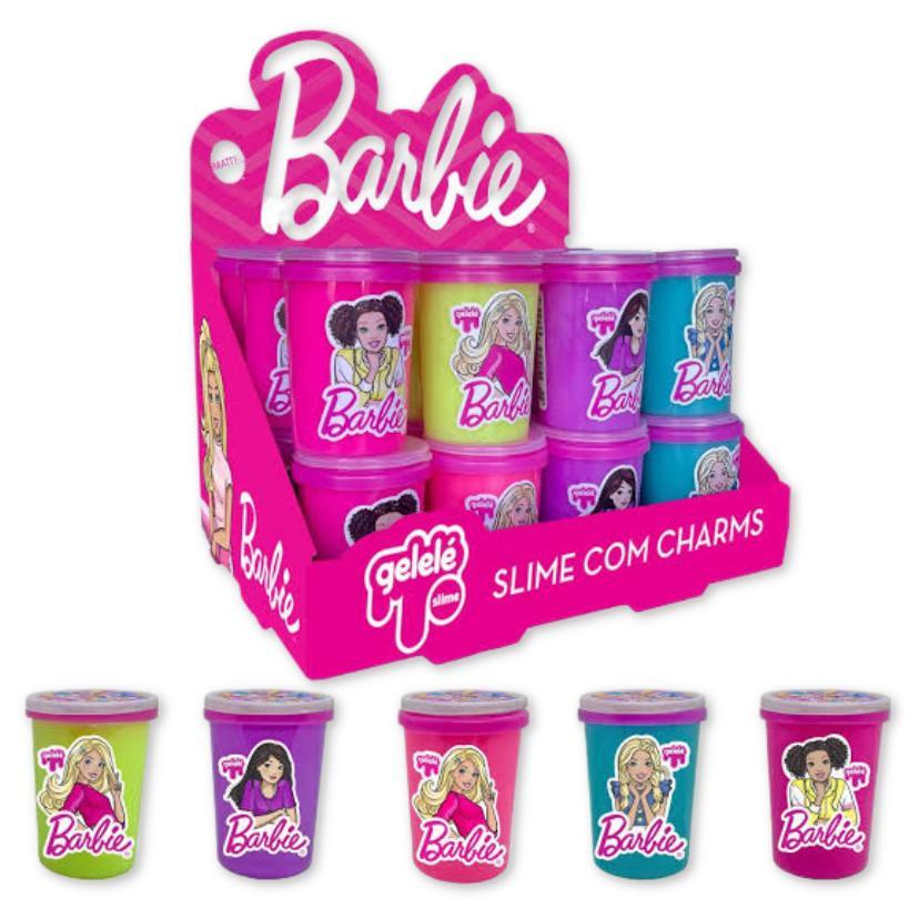 Kit 24 Slime Barbie Com Charms Massinha Gelele Amoeba Sortido 180g Doce Brinquedo