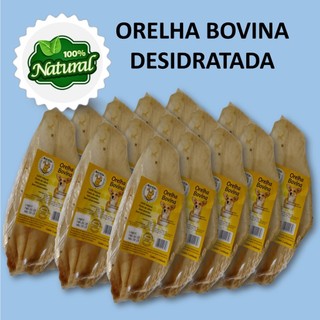 Petisco Cachorro Orelha Bovina Desidratada Mordedor Natural