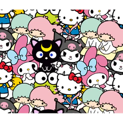 Tecido Microfibra TACTEL Estampa Digital - Turma Hello Kitty