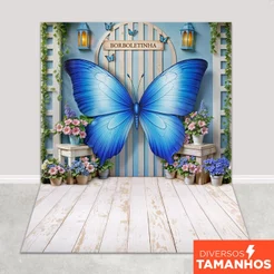 Fundo Fotográfico Borboleta Dia das Crianças Painel Em Tecido Sublimado para Foto Infantil - C-706