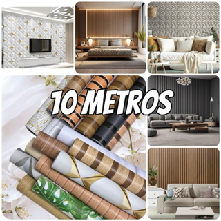 Papel de Parede 10 METROS x 45CM Adesivo Autocolante para Sala, Quarto em Oferta na Shopee