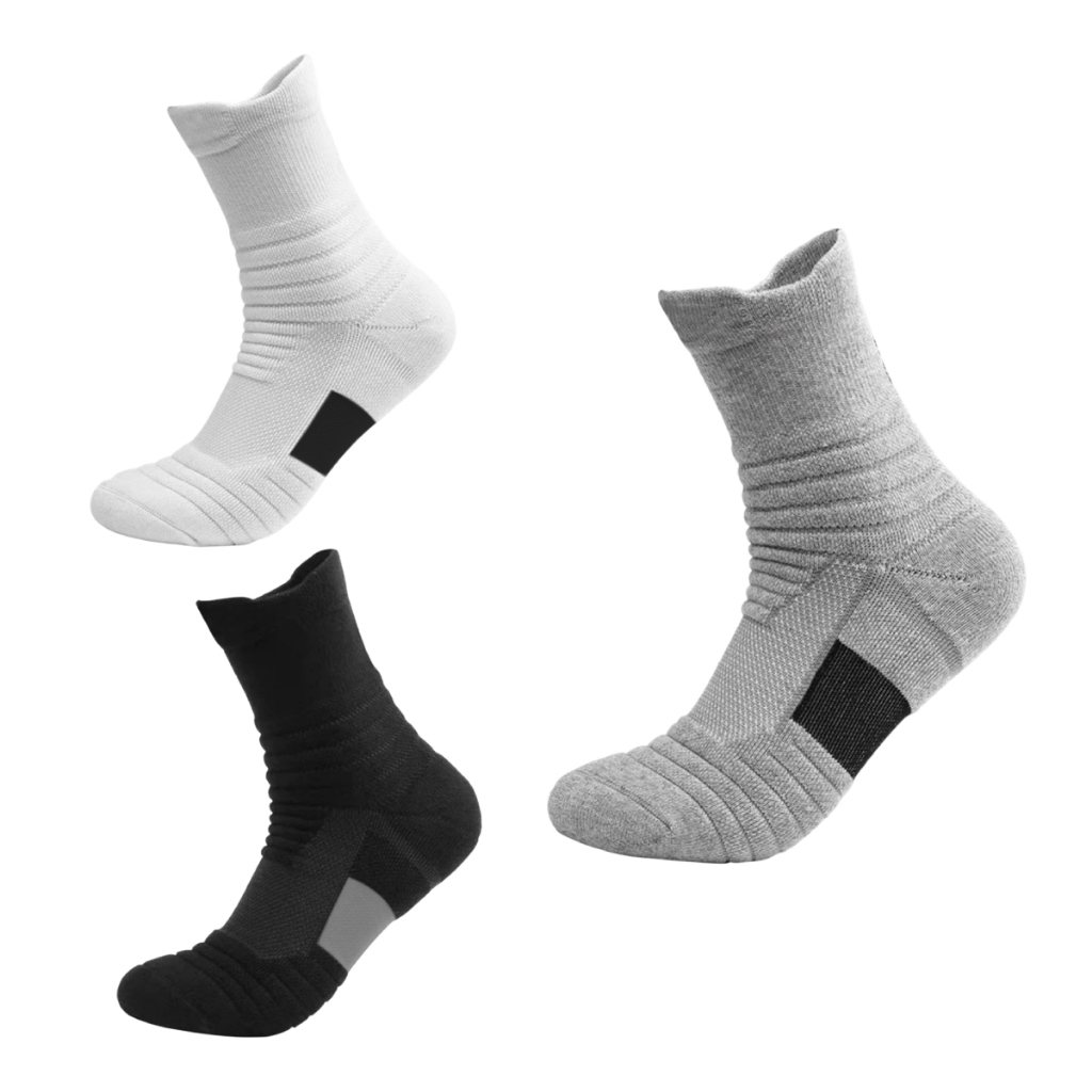Meia Esportiva Basquete Trekking Vôlei Futebol Corrida Caminhada Ciclismo Trilha Tênis Cano Médio em Oferta na Shopee