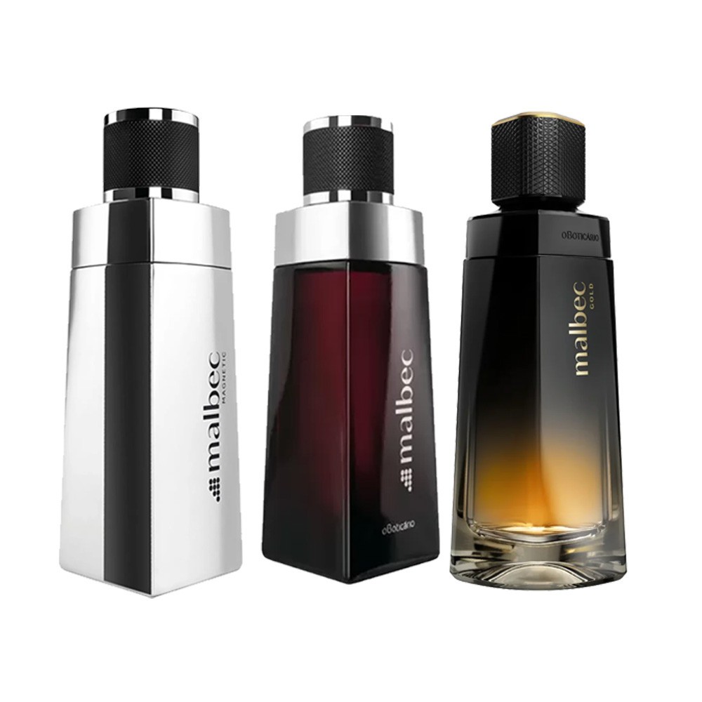KIT 3 PERFUMES MALBEk (GOLD, SILVER  TRADICIONALL) IMPORTADO