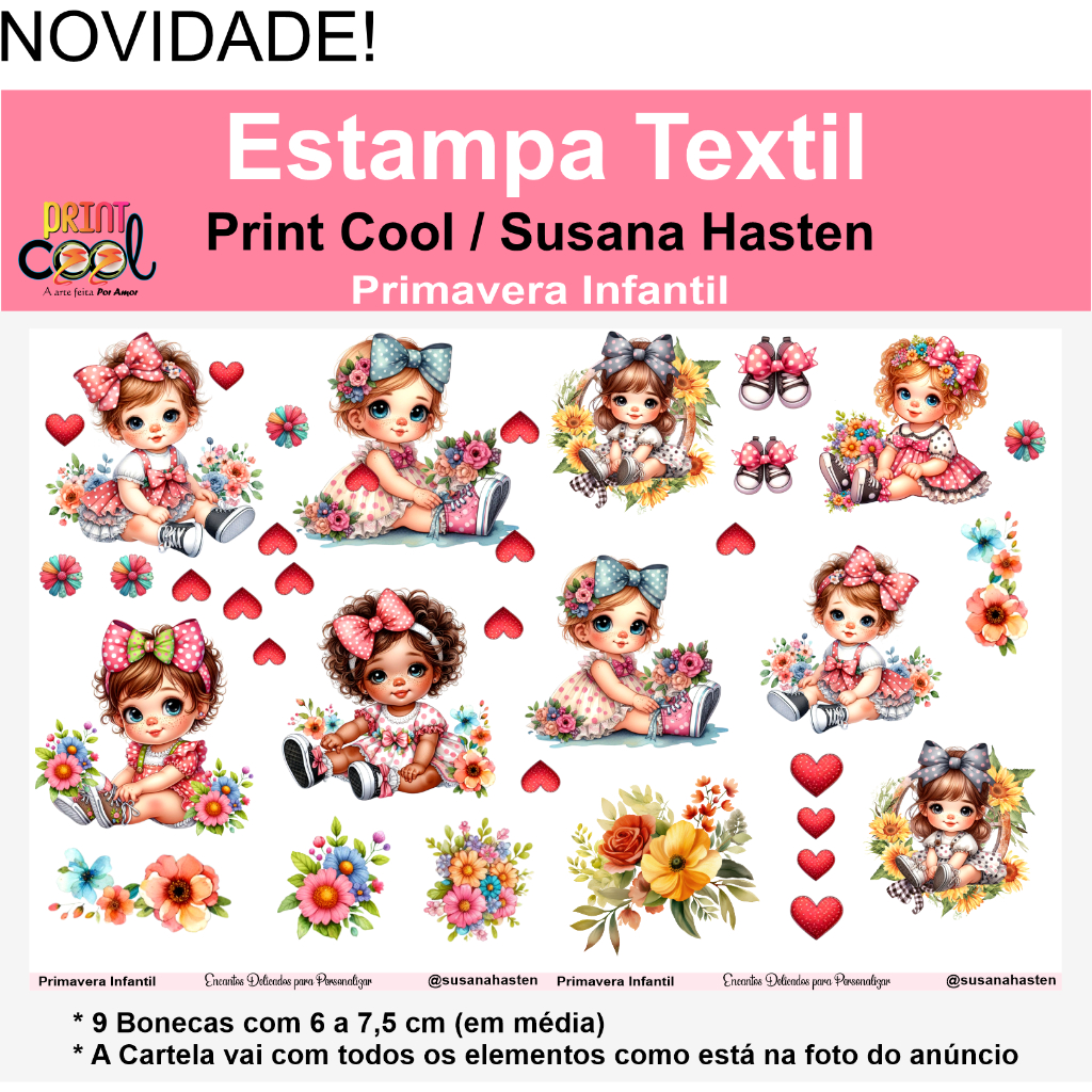 DTF Aplique Termocolante Infantil Patches Transfer Para Roupa Tipo Decalque Enxoval De Bebê Safari Dinossauro Bailarina