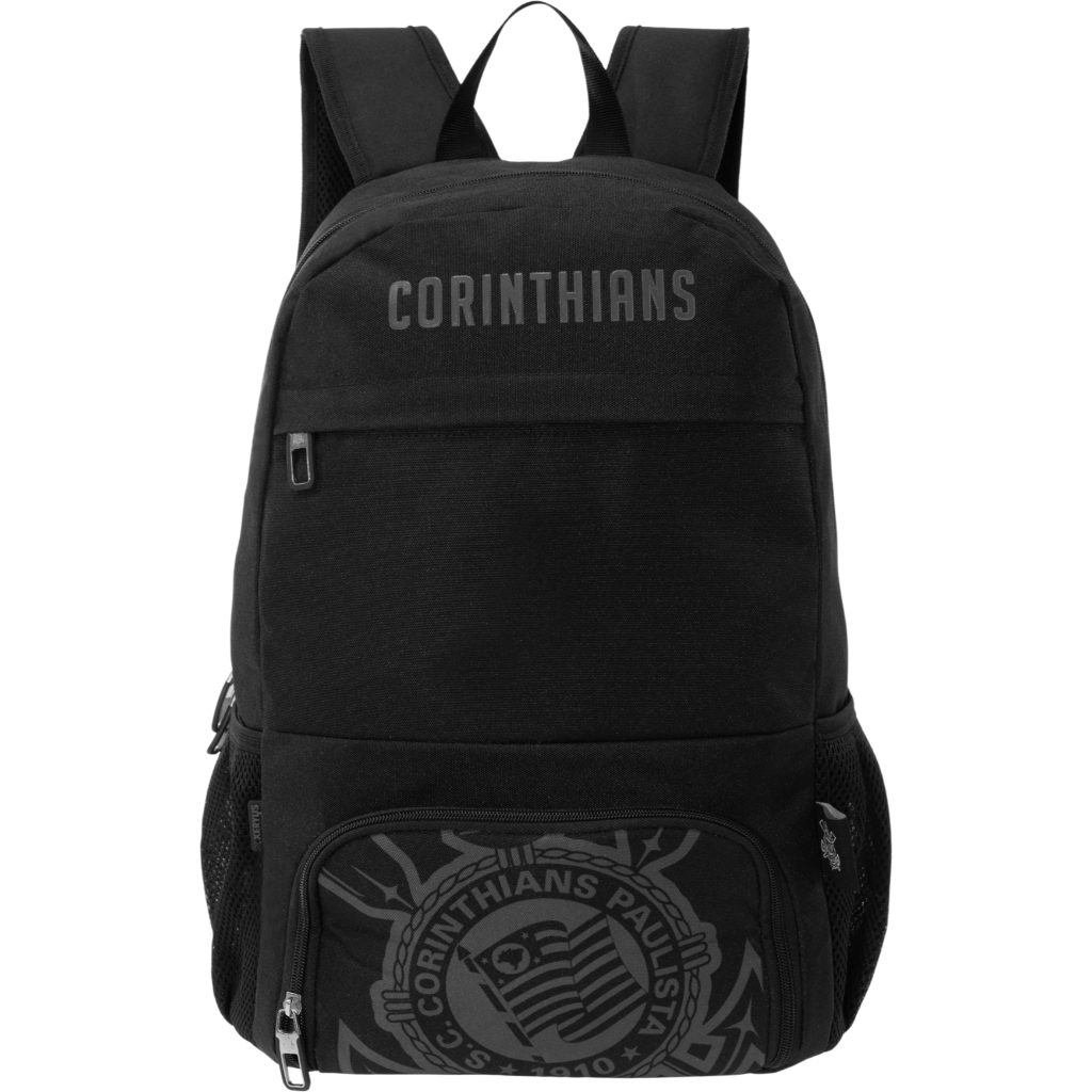 Mochila Corinthians Oficial Xeryus Preto – Escolar e Esportiva, Grande, Masculina, Resistente