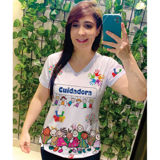 Camiseta T-shirt Profissional Cuidadora / Cuidadora Infantil / Cuidadora Inclusiva / Cuidadora de Idosos Feminina em Oferta na Shopee