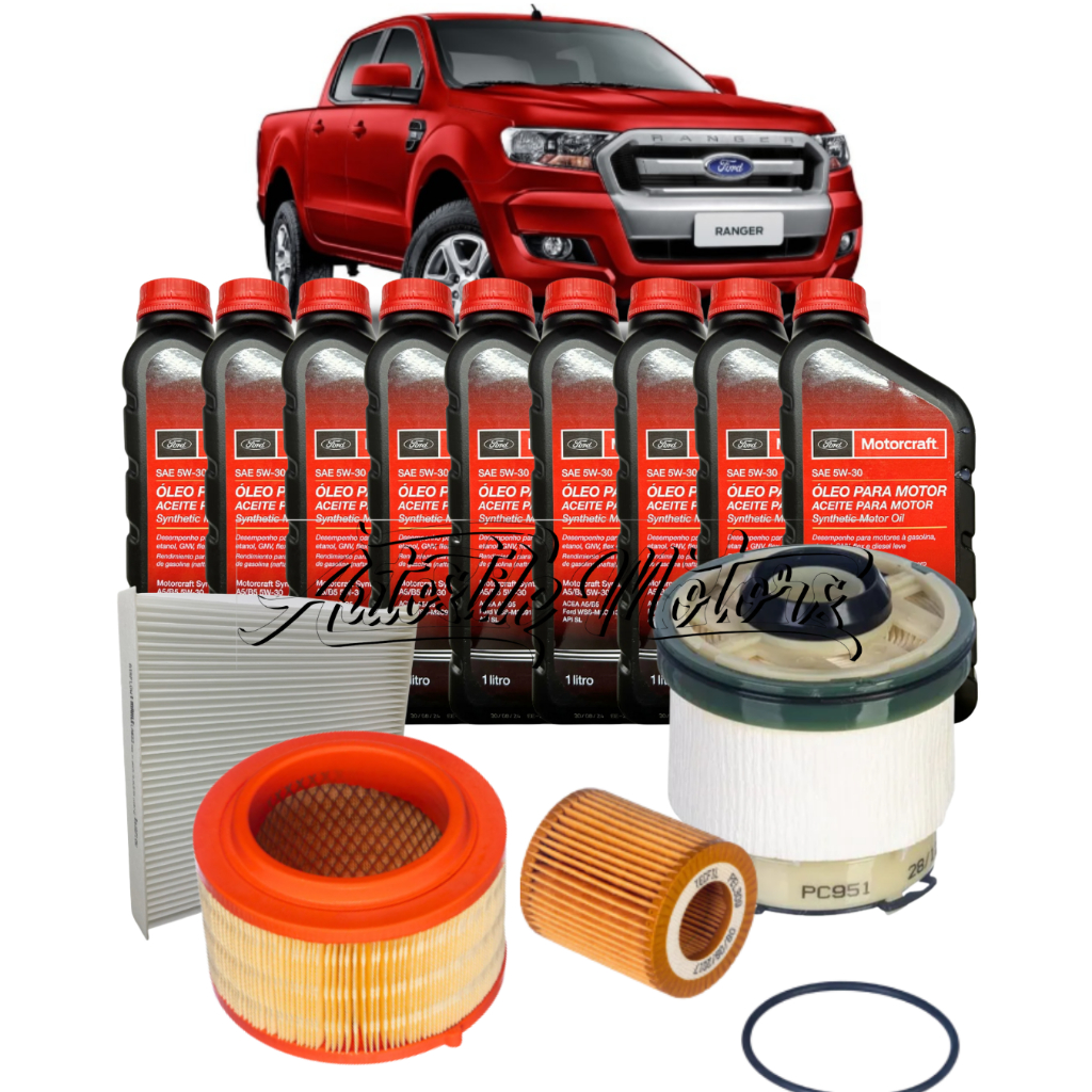 Kit Revisão Ranger 2.2 3.2 9 Litros 5w30 A5/B5 Ford motorcraft + Todos os FIltros em Oferta na Shopee