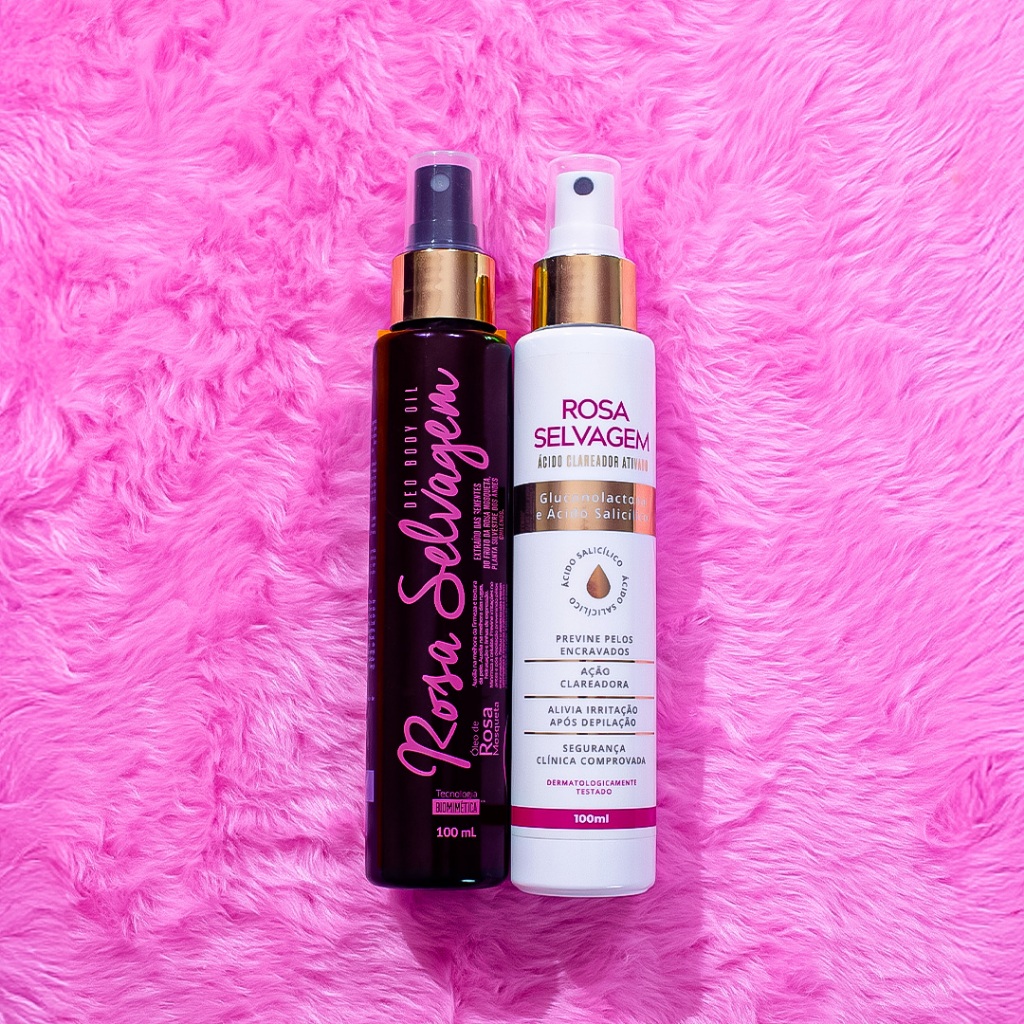 Óleo + Ácido Rosa Selvagem Clareador de Manchas e Foliculite em Oferta na Shopee