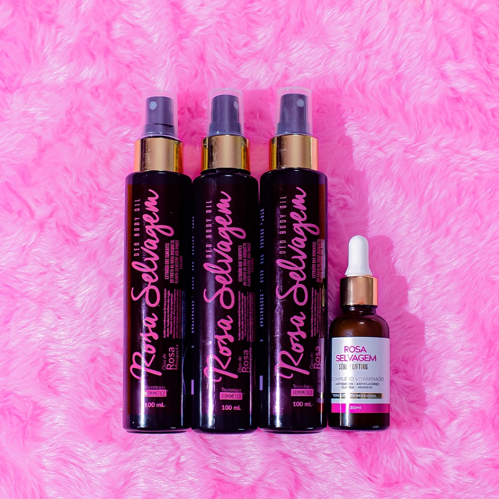 Kit 3 Óleos + 1 Serum Rosa Selvagem - Beauty