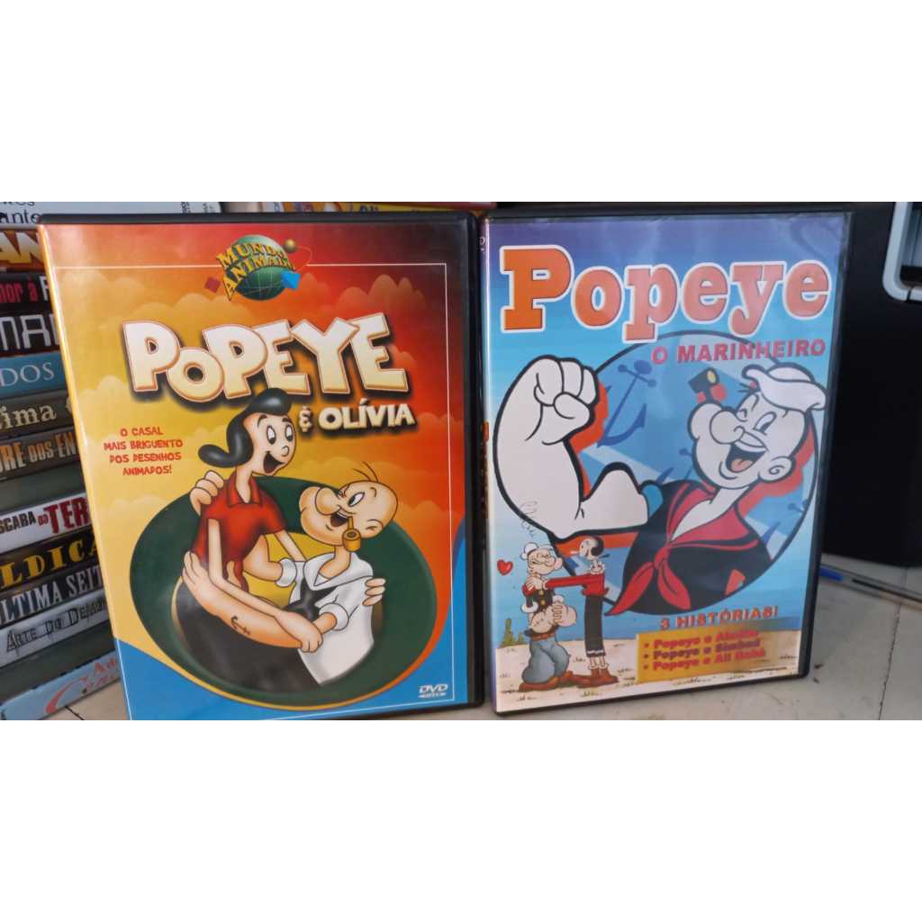 2 dvds o marinheiro popeye o Marinheiro 3 Histórias /Popeye e Olivia Desenho animado - Excelentes