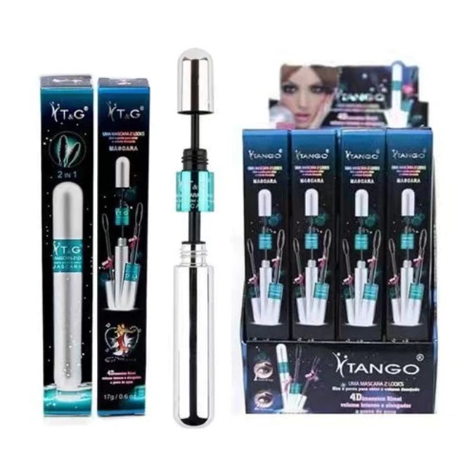 Kit 12 Unidades Mascara Rimel Tango 4d 2 Em 1 Alonga E Da Volume