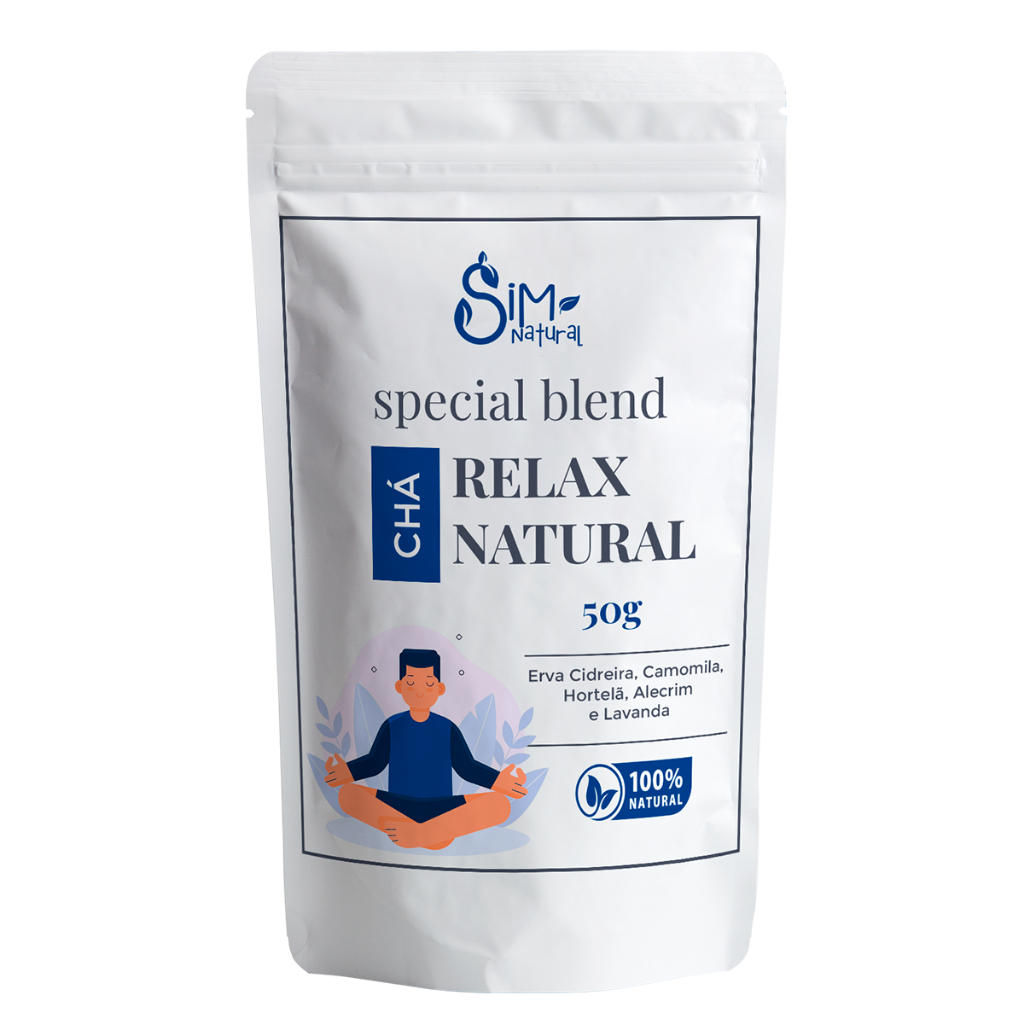Chá Relax Natural Blend Chá Relaxante Natural 50g