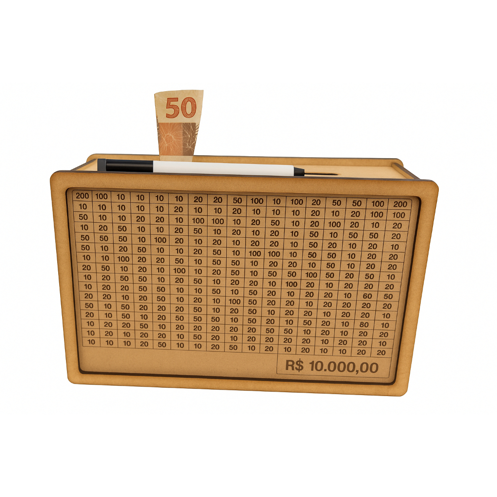 Cofre Baú Woodbox Educativo Cofrinho Mágico Criativo Em Mdf