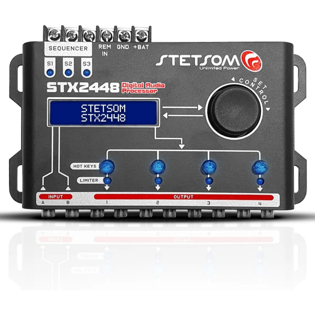 Processador De Audio Stetsom Stx2448 Com Sequenciador