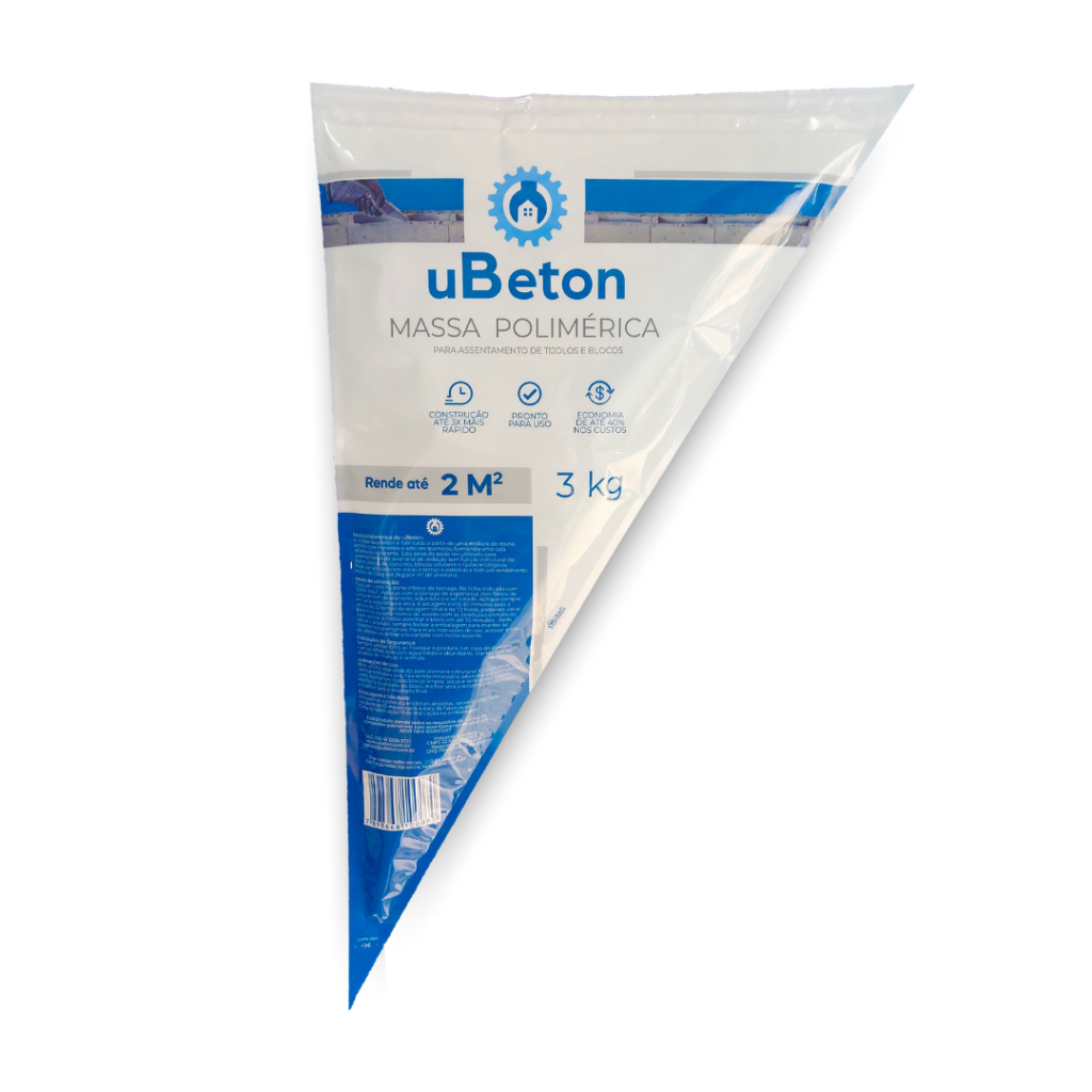 Argamassa Massa Polimérica uBeton - Cola Tijolo e Bloco - Bisnaga 3kg - Alto Rendimento em Oferta na Shopee