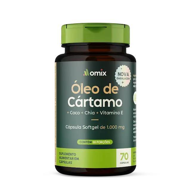 Óleo de Cártamo + Coco (1 g) - 70 cápsulas - Omix