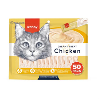 Petisco Gatos Wanpy Creamy Frango 50Un em Oferta na Shopee