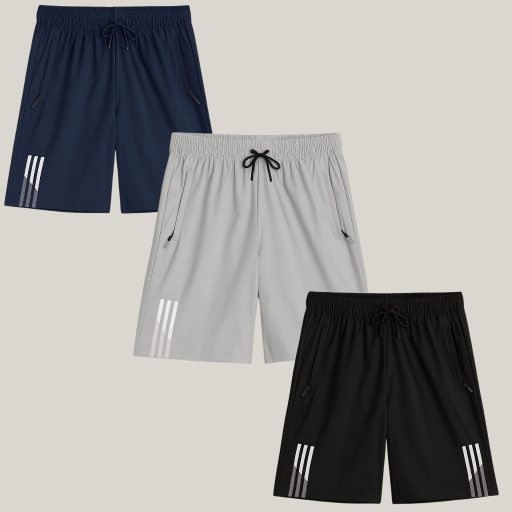 Kit 3 Bermudas Masculino Dry Fit Premium Casual Academia
