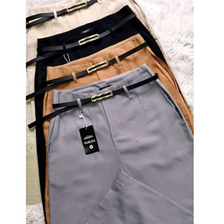 calca pantalona feminina marrant com cinto em Oferta na Shopee