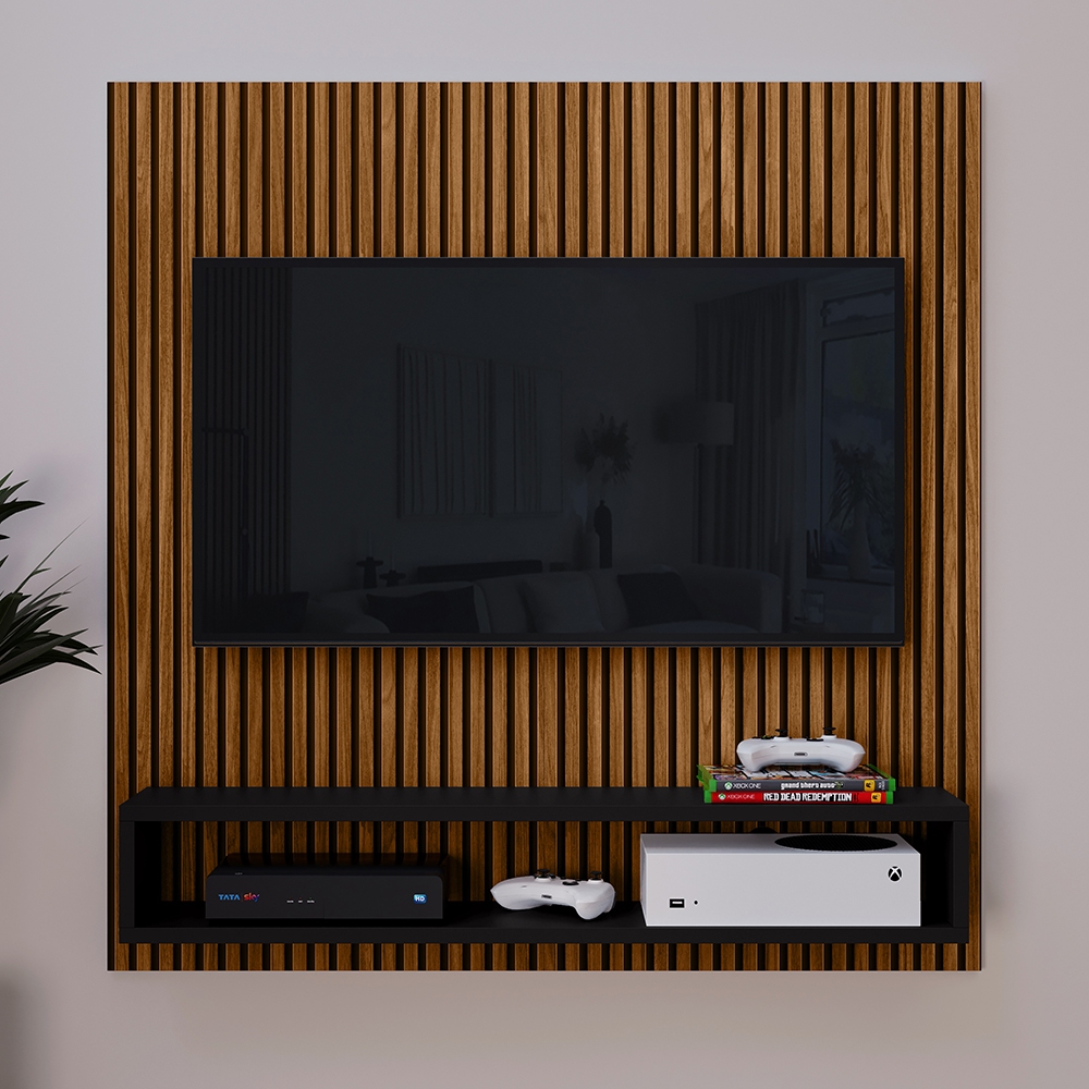 Painel Gold Para TV Até 32 Polegadas Quarto Sala Apartamento Painel Prateleira e Nicho Varias Cores