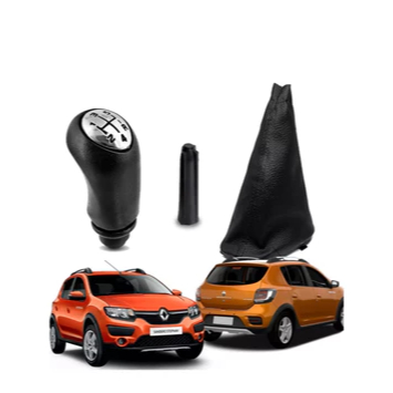 Coifa Manopla Bola Marcha Alavanca Sandero Stepway Logan 2015/2020