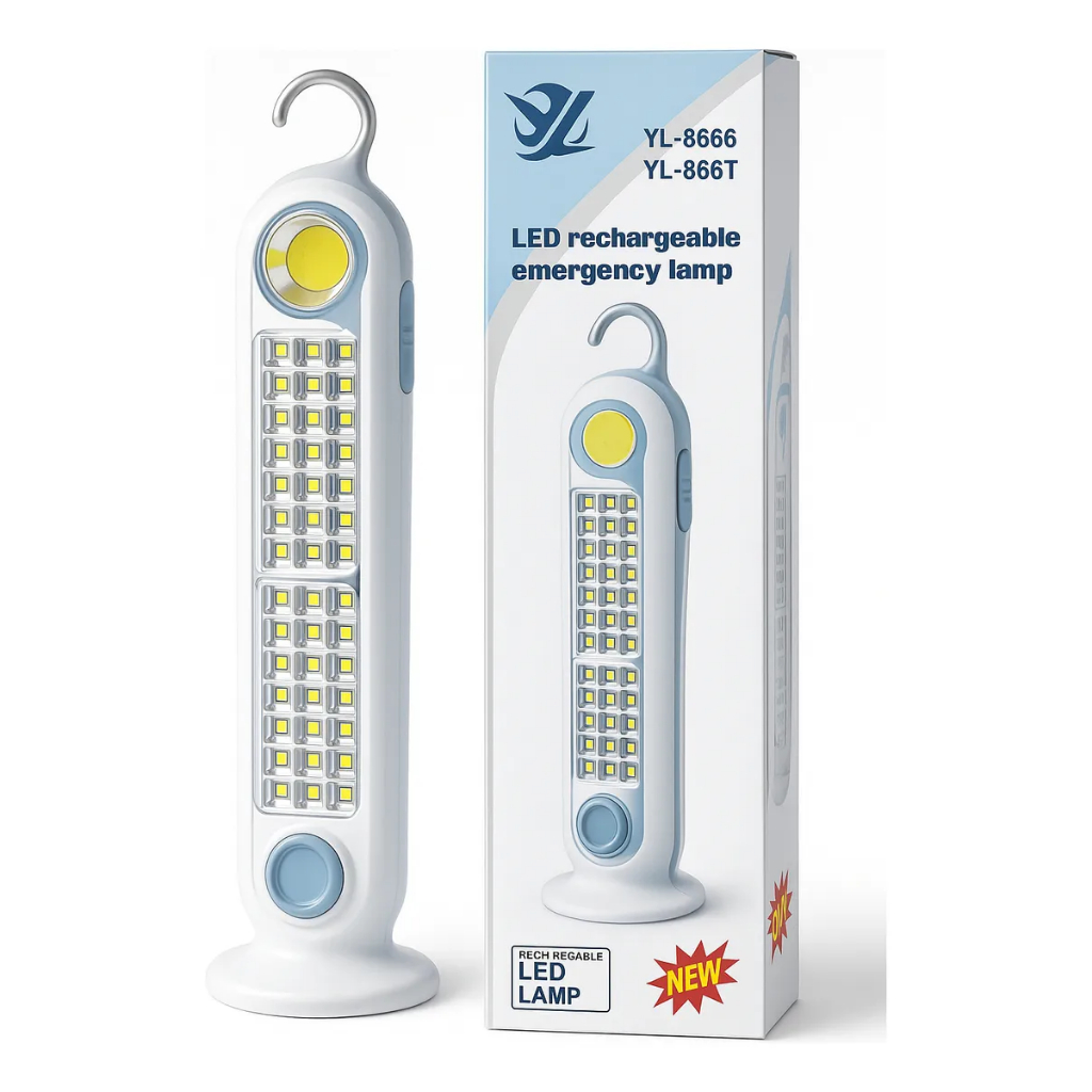 Luz De Emergência Solar Recarregável Com Alça