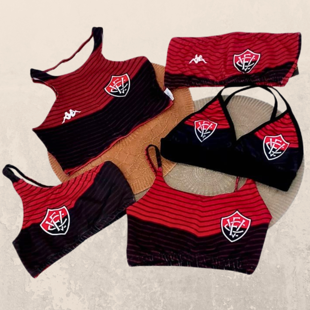 Top Time Vítória Modelos Diversos Personalizado Cropped Blusinha Fitness Feminino VITÓRIA