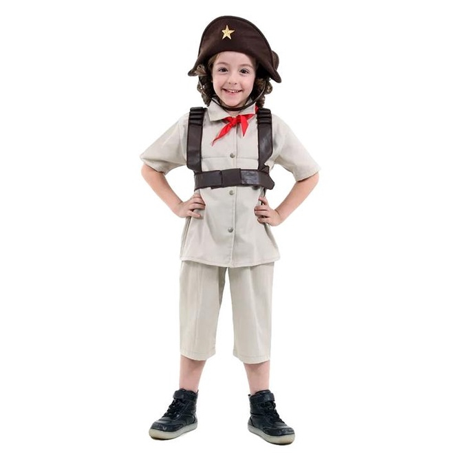 Fantasia de Lampião Infantil Luxo Com Chapéu e Cartucheira
