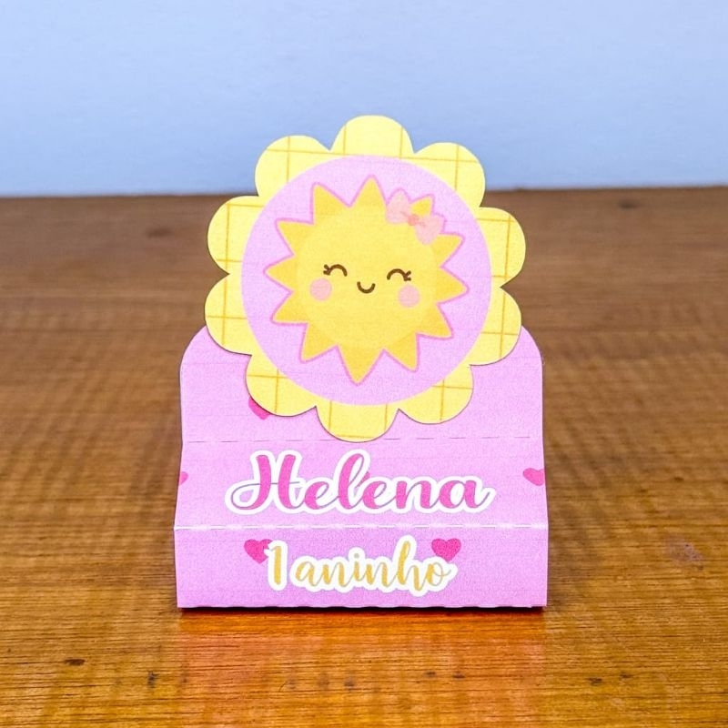 Porta Bis duplo RAIO DE SOL MENINA Pegue Monte Aniversário Mesversário Caixinhas Personalizadas Lembrancinhas