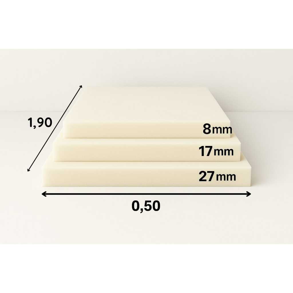 Espuma para sofa/estofados densidade 23 selada continua 0,50x1,90 em Oferta na Shopee